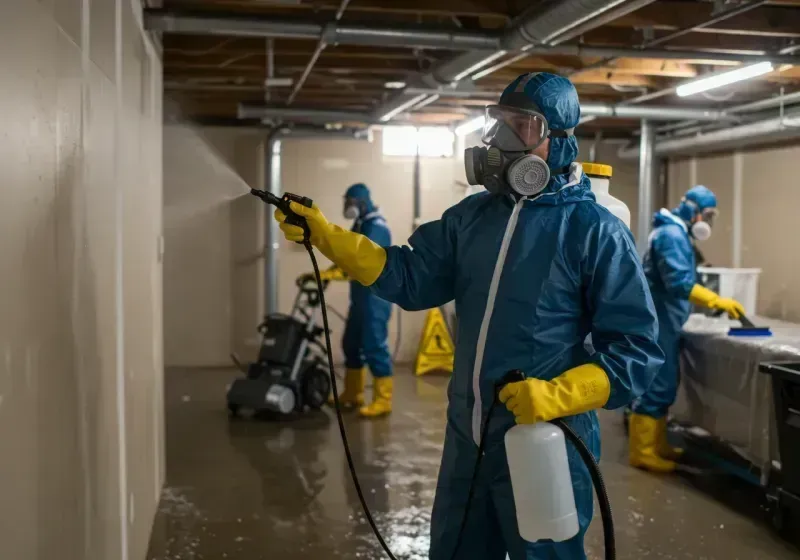 Basement Sanitization and Antimicrobial Treatment process in Coshocton, OH